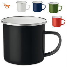 Tazza in metallo smaltata - 350ml - PLATEADO