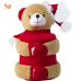 Peluche Cervo con coperta in pile, a tema natalizio - 99B2532