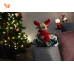 Peluche Cervo con coperta in pile, a tema natalizio - 99B2532